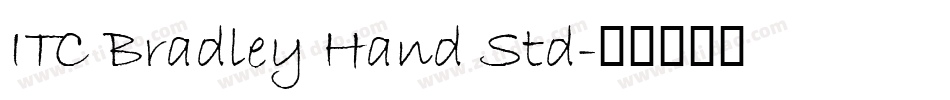 ITC Bradley Hand Std字体转换